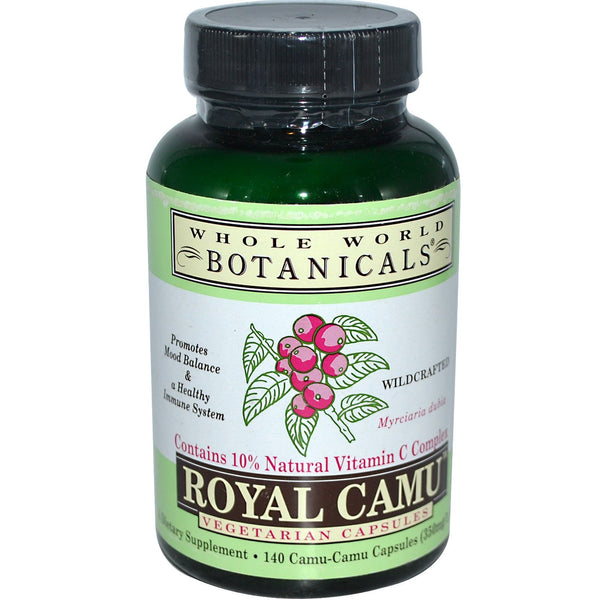 Whole World Botanicals, Royal Camu, 350 mg, 140 Vegetarian Capsules - The Supplement Shop