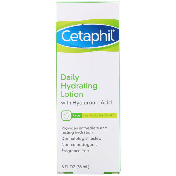 Cetaphil, Daily Hydrating Lotion with Hyaluronic Acid, 3 fl oz (88 ml) - The Supplement Shop