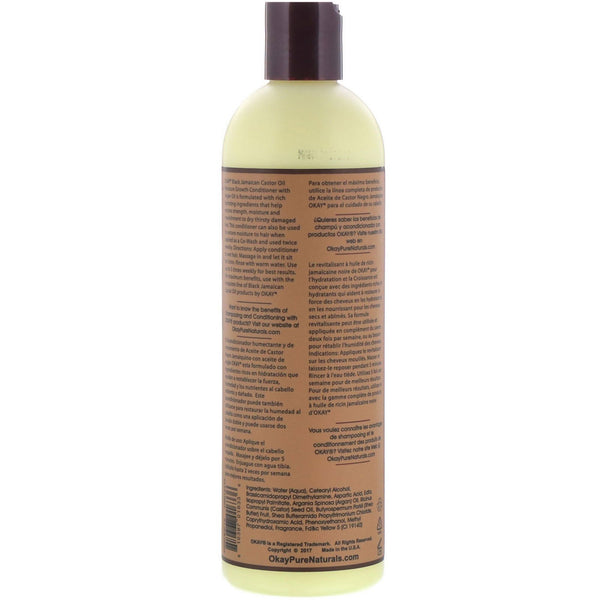 Okay Pure Naturals, Black Jamaican Castor Oil, Conditioner, 12 fl oz (355 ml) - The Supplement Shop