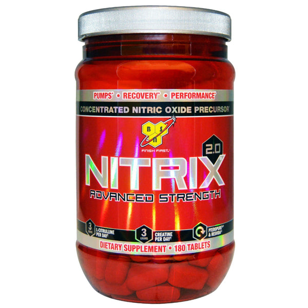 BSN, Nitrix 2.0, Concentrated Nitric Oxide Precursor, 180 Tablets - The Supplement Shop