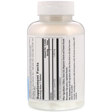 KAL, L-Lysine, 1,000 mg, 100 Tablets
