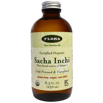 Flora, Organic Sacha Inchi, Pure Premium Oil, 8.5 fl oz (250 ml)
