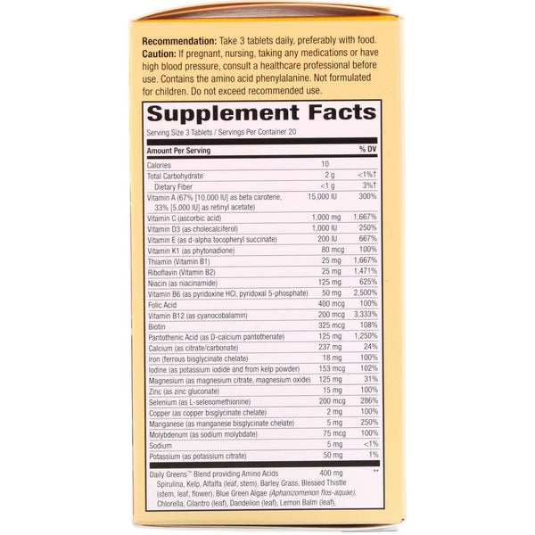 Nature's Way, Alive! Max3 Daily, Multi-Vitamin, 60 Tablets - The Supplement Shop
