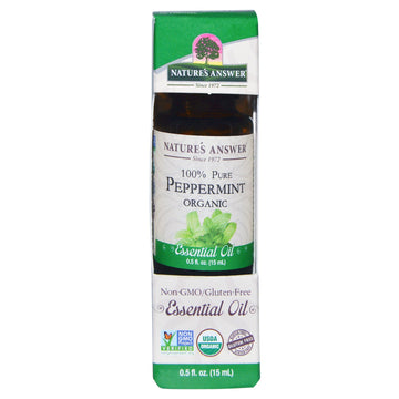 Nature's Answer, Organic Essential Oil, 100% Pure Peppermint, 0.5 fl oz (15 ml)