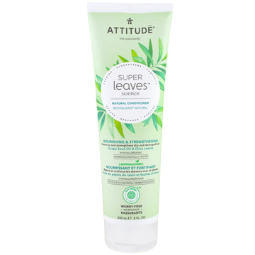 ATTITUDE, Super Leaves Science, Natural Conditioner, Nourishing & Strengthening, Grape Seed Oil & Olive Leaves, 8 oz (240 ml)