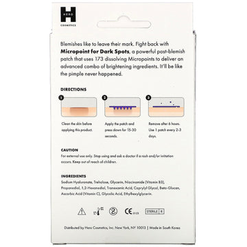 Hero Cosmetics, Mighty Patch, Micropoint for Dark Spots, 6 Patches