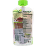 Sprout Organic, Baby Food, Stage 2, Strawberry, Apple, Beet, Red Beans, 3.5 oz (99 g) - The Supplement Shop