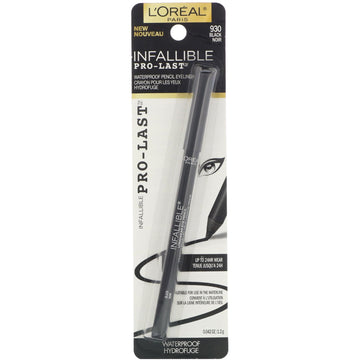 L'Oreal, Infallible Pro-Last Waterproof Pencil Eyeliner, 930 Black, 0.042 fl oz (1.2 g)