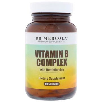 Dr. Mercola, Vitamin B Complex with Benfotiamine, 60 Capsules