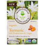 Traditional Medicinals, Organic Turmeric with Meadowsweet & Ginger , 16 Wrapped Tea Bags, 1.13 oz (32 g) - The Supplement Shop