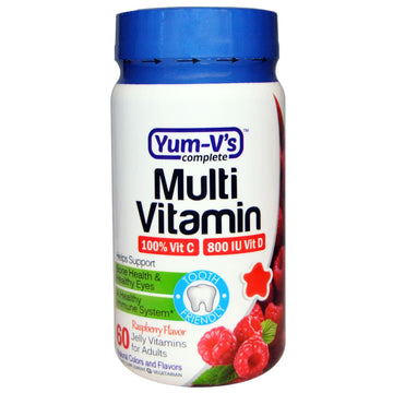 YumV's, Multi Vitamin for Adults, Raspberry Flavor, 60 Jelly Vitamins
