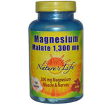 Nature's Life, Magnesium Malate, 1,300 mg, 100 Tablets - The Supplement Shop