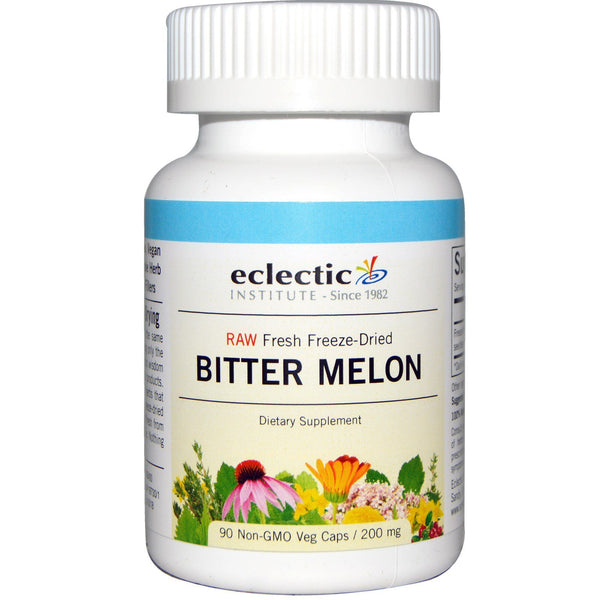 Eclectic Institute, Raw Fresh Freeze-Dried, Bitter Melon, 200 mg, 90 Non-GMO Veggie Caps - The Supplement Shop