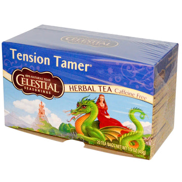 Celestial Seasonings, Herbal Tea, Tension Tamer, Caffeine Free, 20 Tea Bags, 1.5 oz (43 g)