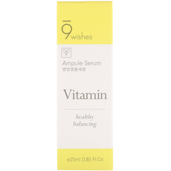 9Wishes, Ampule Serum, Vitamin, 0.85 fl oz (25 ml) - The Supplement Shop