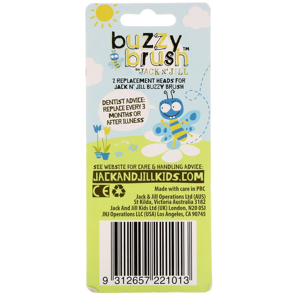 Jack n' Jill, Buzzy Brush, 2X Replacement Heads - The Supplement Shop