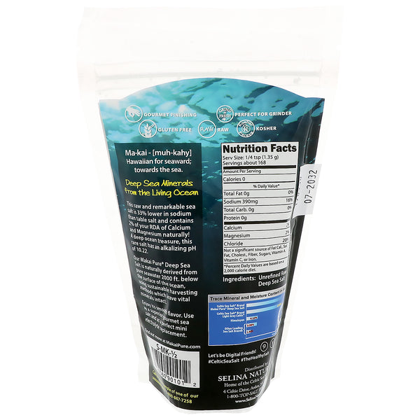Celtic Sea Salt, Makai Pure Deep Sea Salt, Pure Vital Minerals, 1/2 lb (227 g) - The Supplement Shop