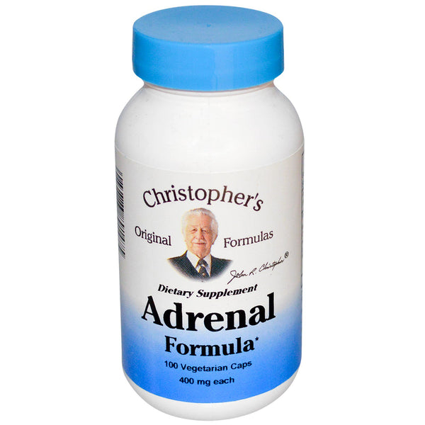 Christopher's Original Formulas, Adrenal Formula, 400 mg, 100 Vegetarian Caps - The Supplement Shop