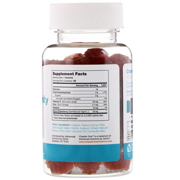 Chapter One, Immunity, With Elderberry, Zinc and Vitamin C, Flavored, 60 Gummies