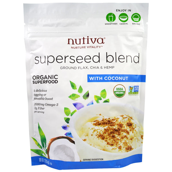Nutiva, Organic Superseed Blend, With Coconut, 10 oz (283 g) - The Supplement Shop