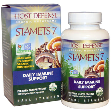 Fungi Perfecti, Stamets 7, Daily Immune Support, 120 Vegetarian Capsules