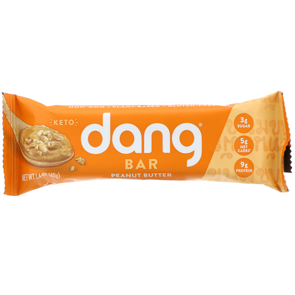 Dang, Keto Bar, Peanut Butter, 12 Bars, 1.4 oz (40 g) Each - The Supplement Shop