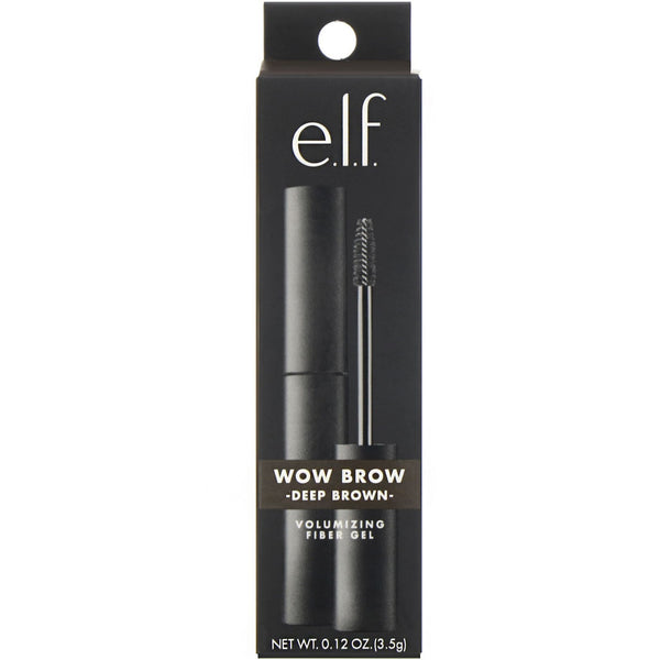 E.L.F., Wow Brow Gel, Deep Brown, 0.12 oz (3.5 g) - The Supplement Shop