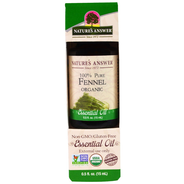 Nature's Answer, Organic Essential Oil, 100% Pure Fennel, 0.5 fl oz (15 ml) - The Supplement Shop