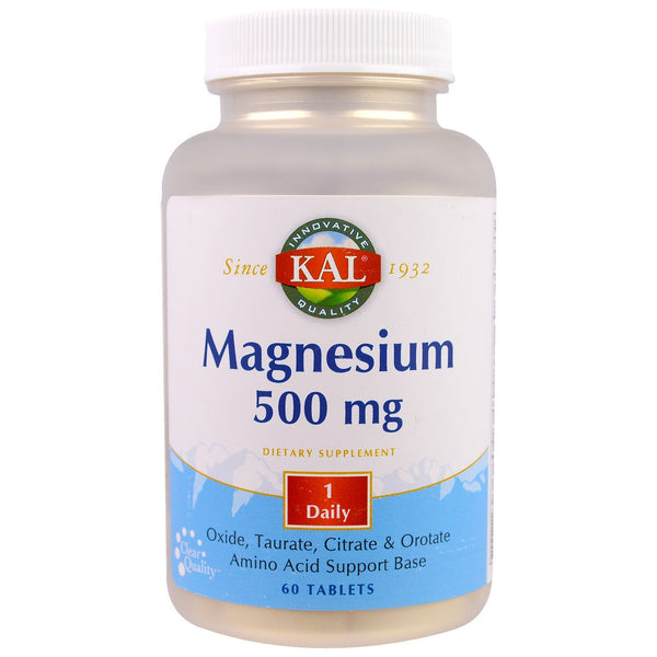 KAL, Magnesium, 500 mg, 60 Tablets - The Supplement Shop