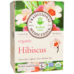 Traditional Medicinals, Herbal Teas, Organic Hibiscus, Naturally Caffeine Free, 16 Wrapped Tea Bags, .99 oz (28 g) - The Supplement Shop
