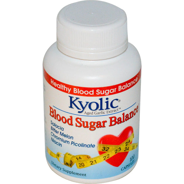 Kyolic, Aged Garlic Extract, Blood Sugar Balance, 100 Capsules - The Supplement Shop