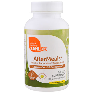 Zahler, AfterMeals, Effective Antiacid and Digestive Aid, 100 Chewable Tablets