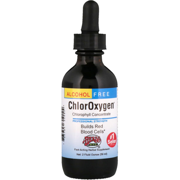 Herbs Etc., ChlorOxygen, Chlorophyll Concentrate, Alcohol Free, 2 fl oz (59 ml) - The Supplement Shop