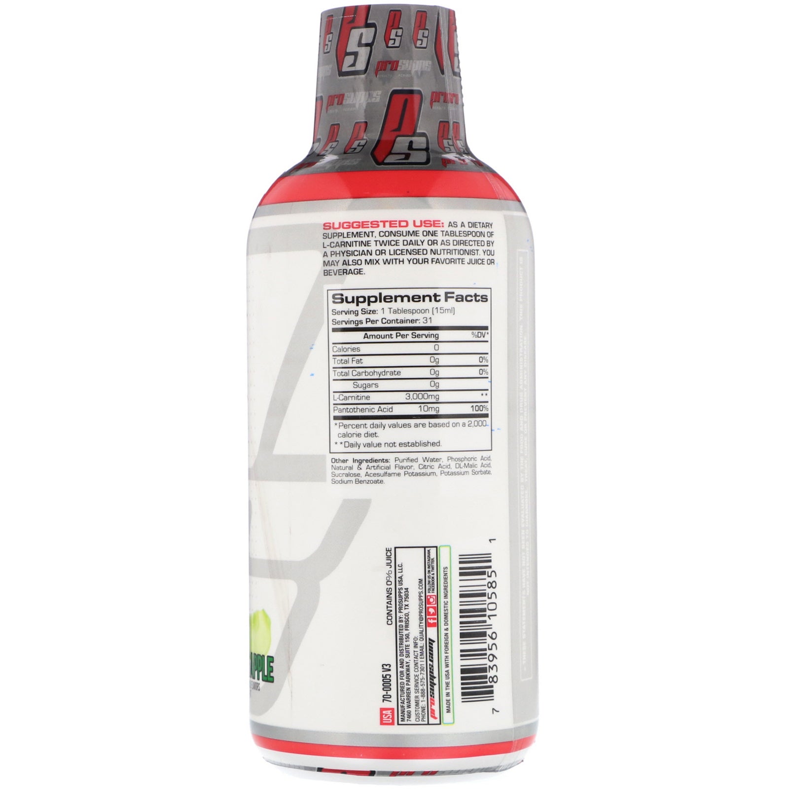 ProSupps, L-Carnitine 3000 Liquid Shots, Green Apple, 16 fl oz (473 ml | The Supplement Shop ProSupps, L-Carnitine 3000 Liquid Shots, Green Apple, 16 fl oz (473 ml | The Supplement Shop