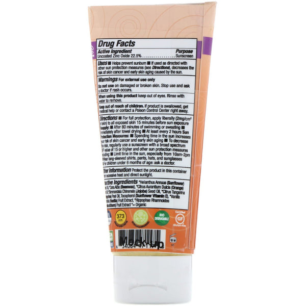 Badger Company, Clear Sport, Kids, Natural Mineral Sunscreen Cream, SPF 40, Tangerine & Vanilla, 2.9 fl oz (87 ml) - The Supplement Shop