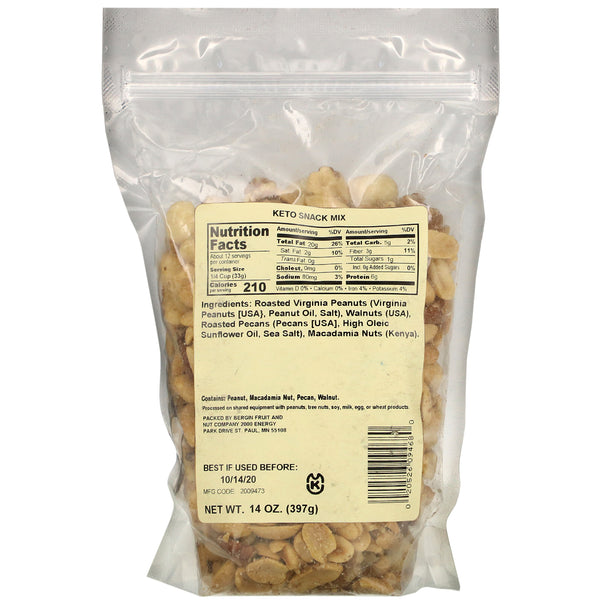 Bergin Fruit and Nut Company, Keto Snack Mix, 14 oz (397 g) - The Supplement Shop