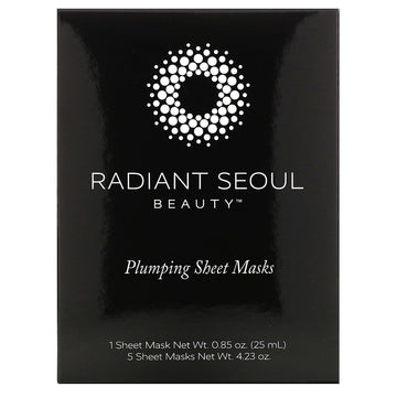 Radiant Seoul, Plumping Sheet Mask, 5 Sheet Masks, 0.85 oz (25 ml) Each
