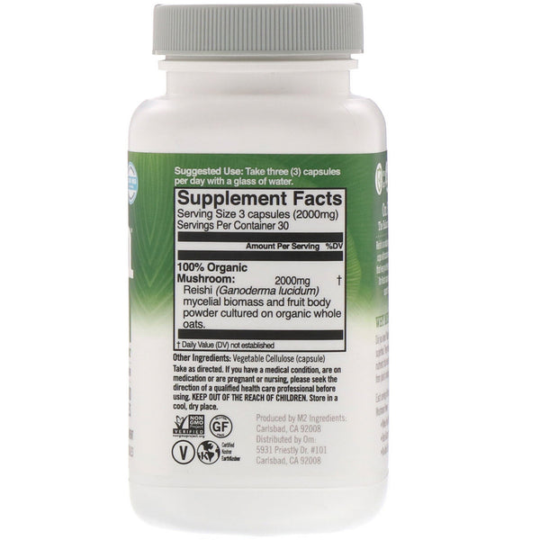 Organic Mushroom Nutrition, Reishi, 667 mg, 90 Vegetarian Capsules - The Supplement Shop
