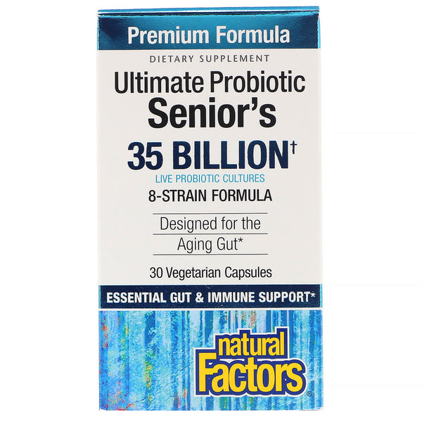Natural Factors, Ultimate Probiotic, Senior's, 35 Billion CFU, 30 Vegetarian Capsules - The Supplement Shop