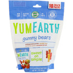 YumEarth, Gummy Bears, Assorted Flavors, 10 Snack Packs, 0.7 oz (19.8 g) Each - The Supplement Shop