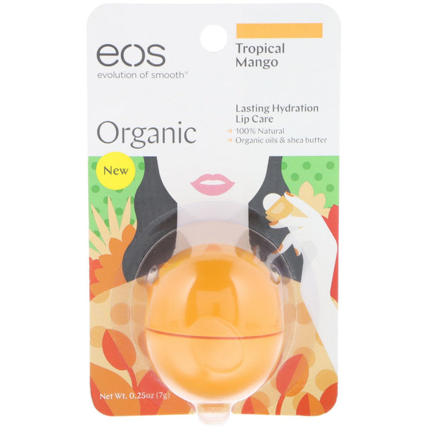 EOS, Organic Lip Balm, Tropical Mango, 0.25 oz (7 g) - The Supplement Shop
