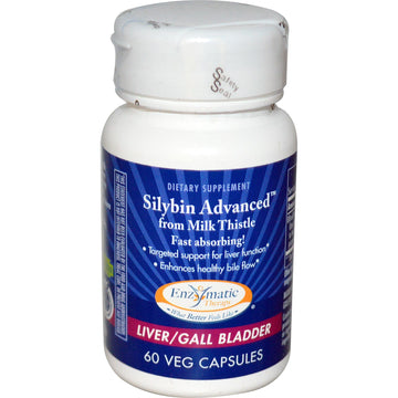 Enzymatic Therapy, Silybin Advanced from Milk Thistle, 60 Veg Capsules