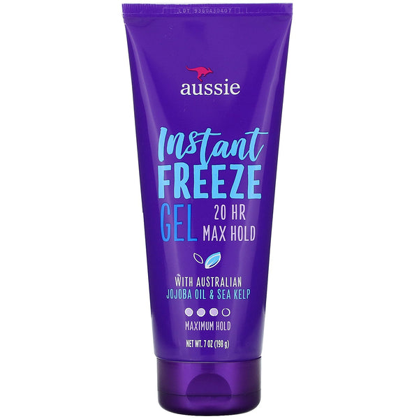 Aussie, Instant Freeze Gel, with Australian Jojoba Oil & Sea Kelp, Maximum Hold, 7 oz (198 g) - The Supplement Shop