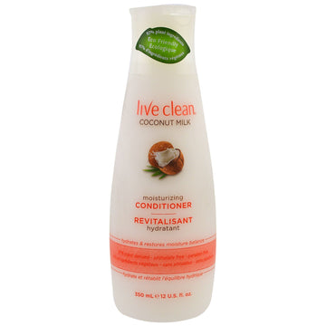 Live Clean, Moisturizing Conditioner, Coconut Milk, 12 fl oz (350 ml)