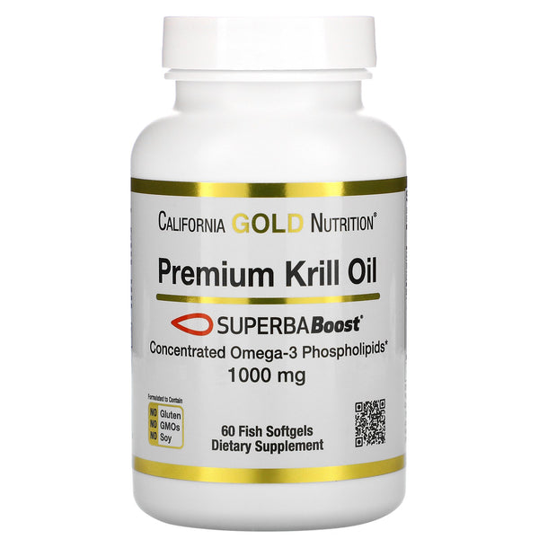 California Gold Nutrition, SUPERBABoost Premium Krill Oil, 1000 mg, 60 Softgels - The Supplement Shop