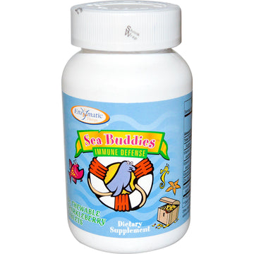 Enzymatic Therapy, Sea Buddies, Immune Defense, 60 Chewable Sparkleberry Tablets