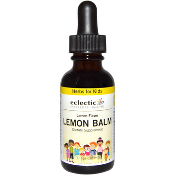 Eclectic Institute, Herbs For Kids, Lemon Balm, Lemon Flavor, 1 fl oz (30 ml)