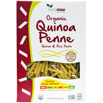 Now Foods, Real Food, Organic Quinoa Penne, Quinoa & Rice Pasta, 8 oz (227 g)