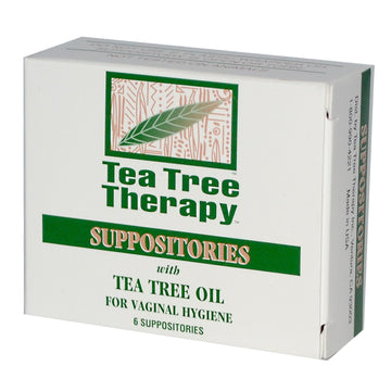 Tea Tree Therapy, Suppositories, with Tea Tree Oil, for Vaginal Hygiene, 6 Suppositories