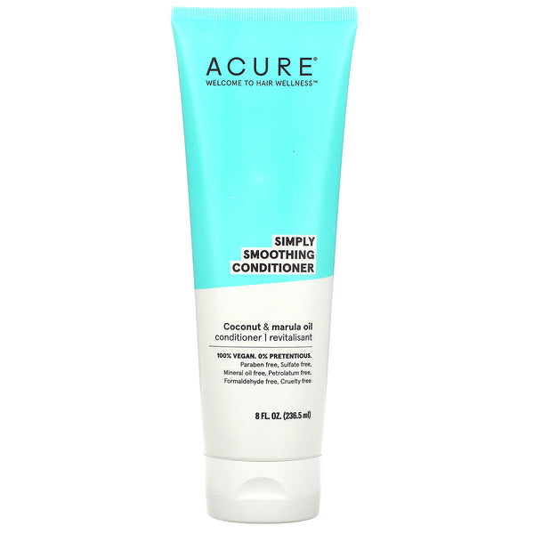 Acure, Simply Smoothing Conditioner, Coconut & Marula Oil, 8 fl oz (236.5 ml) - The Supplement Shop